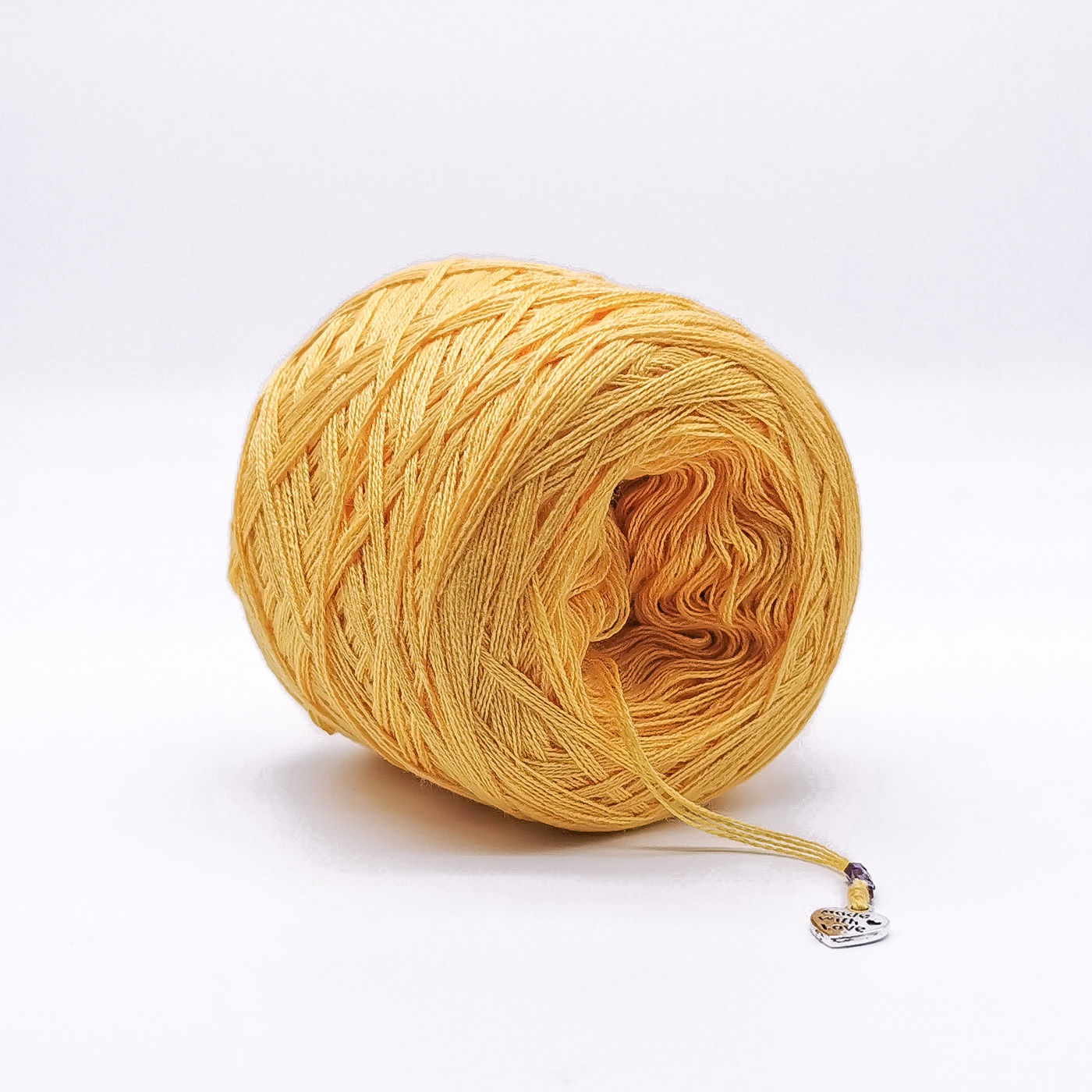 yellow yarn cake