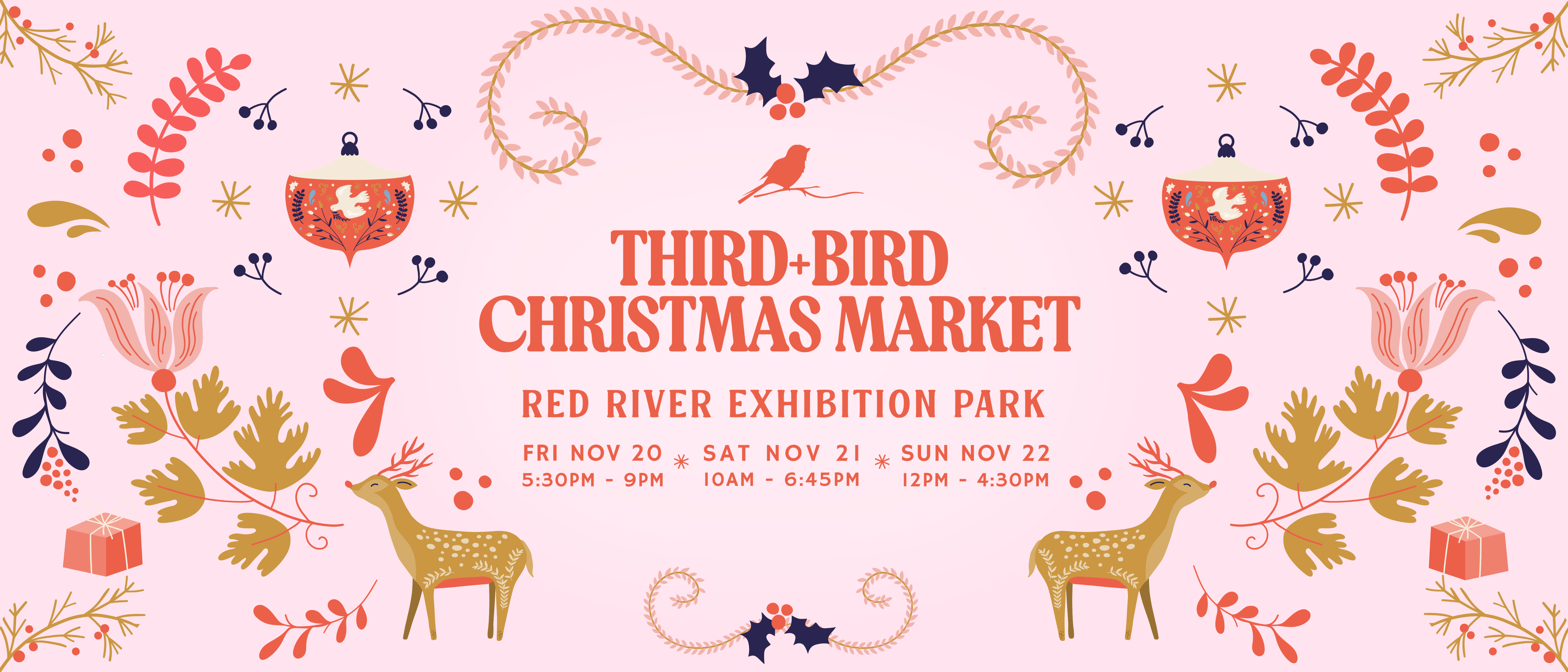 Third + Bird Christmas Market official 2026 artwork