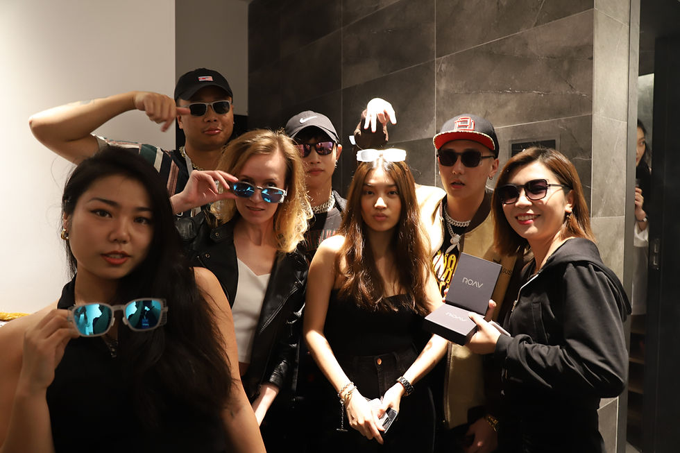 ROAV Galaxy team with the B.R.C band wearing ROAV sunglasses