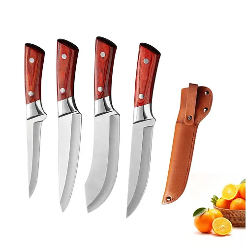 Elegance in Precision: Damascus Steel Rosewood Handle Filleting and Boning Knife