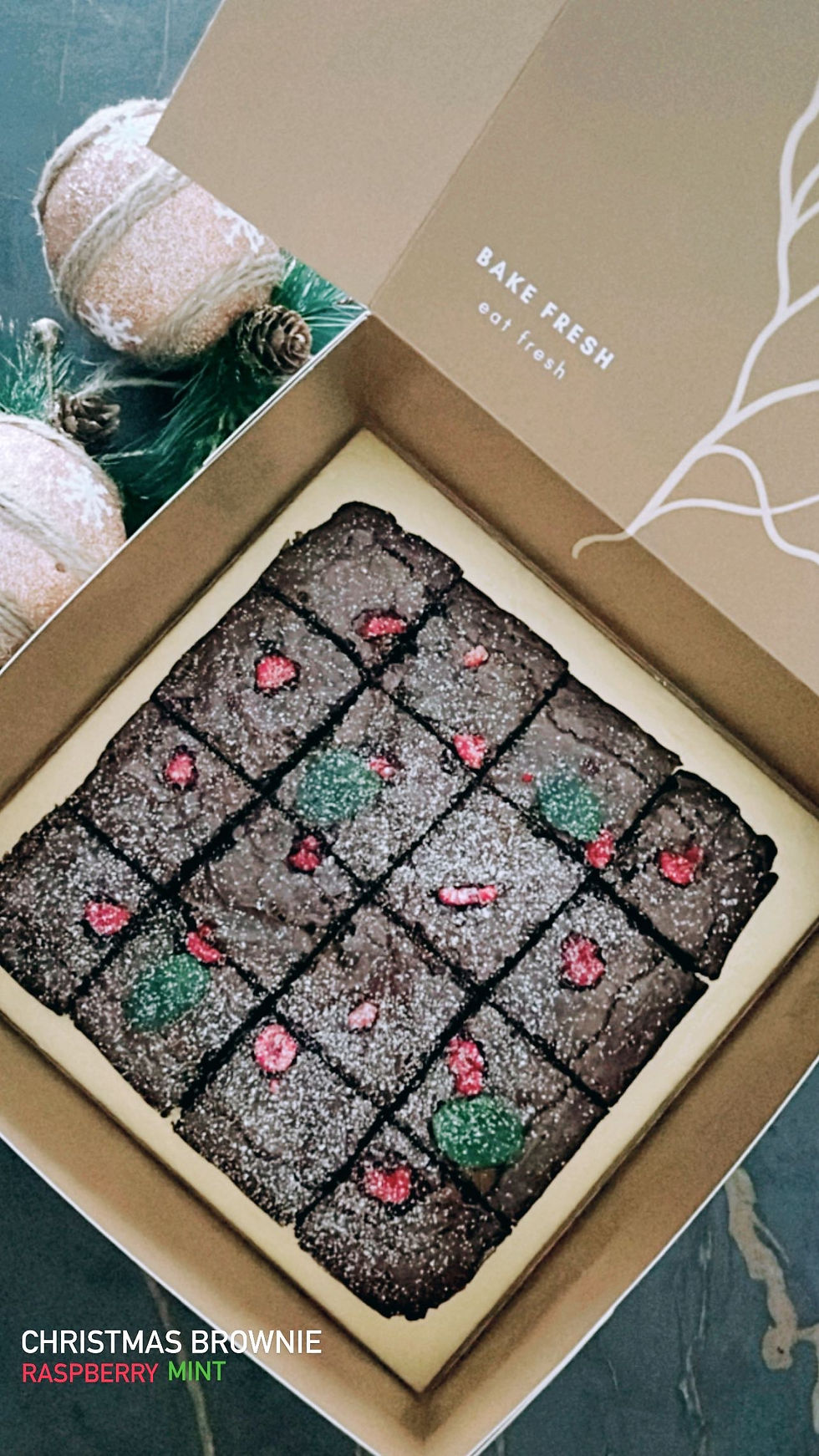 Berry Christmas - Raspberry Mint Brownie
