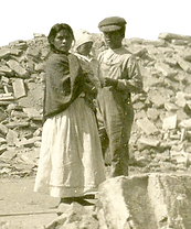 166 .- Daños de los sismos del 16 de Enero de 1931, calles 20 de Noviembre y Aldama, Oaxaca.png