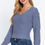 Thumbnail: Long Puff Slv V-neck Rib Sweater