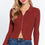 Thumbnail: Notched Collar Zippered Sweater