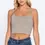 Thumbnail: Round Neck W/removable Bra Cup Cotton Spandex Bra Top