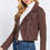 Thumbnail: Long Slv Biker Faux Suede Short Jacket
