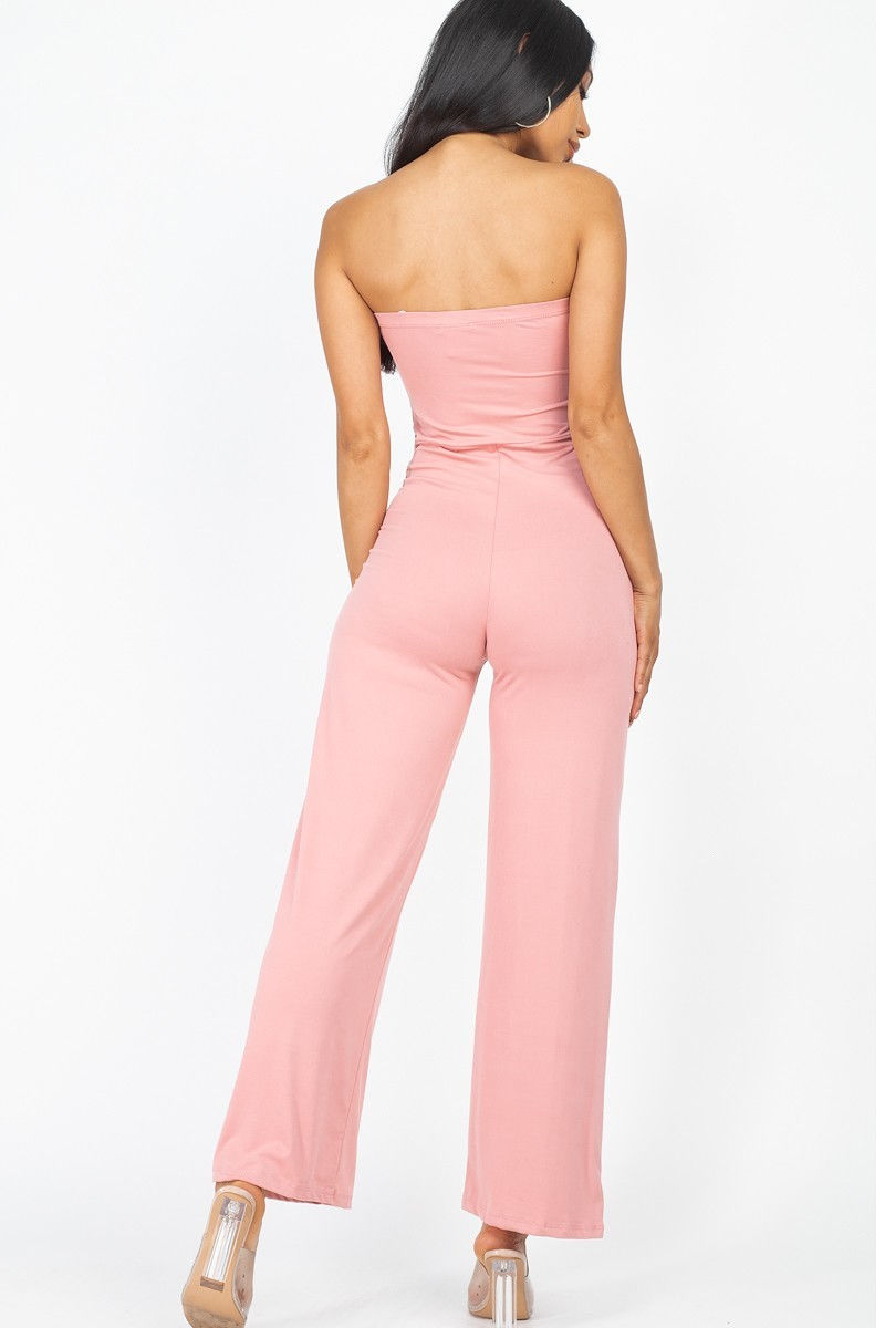 Thumbnail: Solid Strapless Jumpsuit