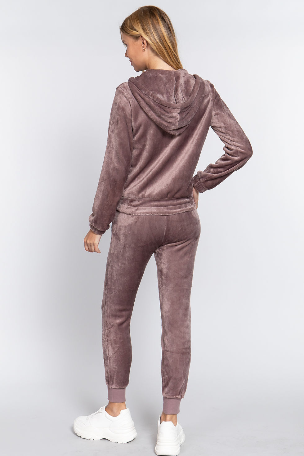 Thumbnail: Faux Fur Jacket & Jogger Pants Set   