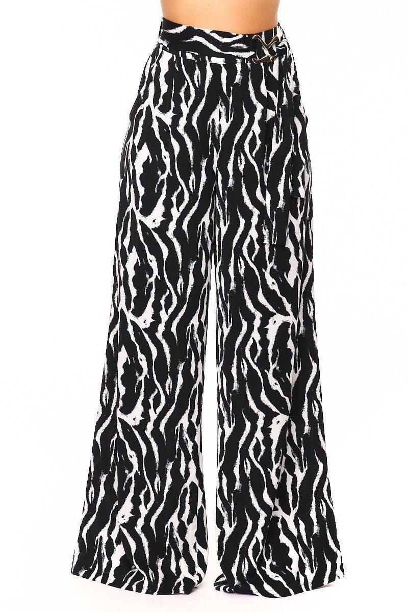 Thumbnail: Woven Print Fashion Pants