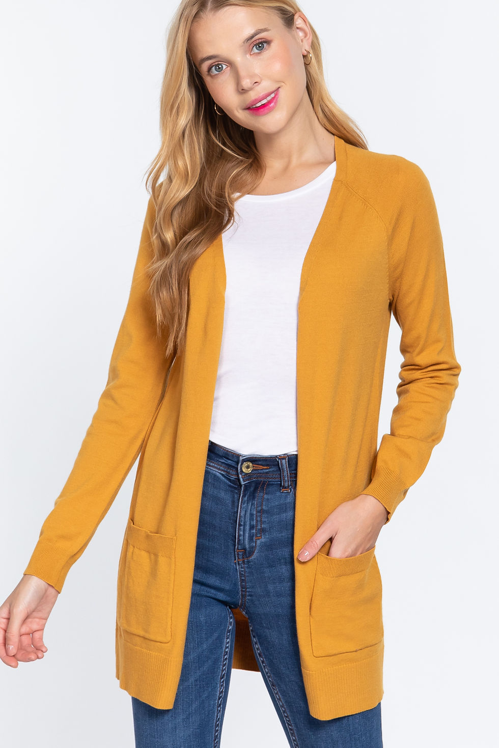 Thumbnail: Raglan Slv Open Sweater Cardigan