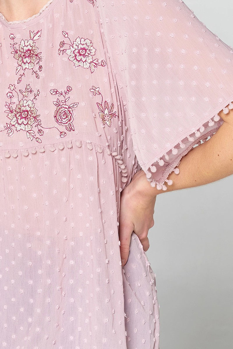 Thumbnail: This Detailed Lace Trimmed Bubble Chiffon Blouse