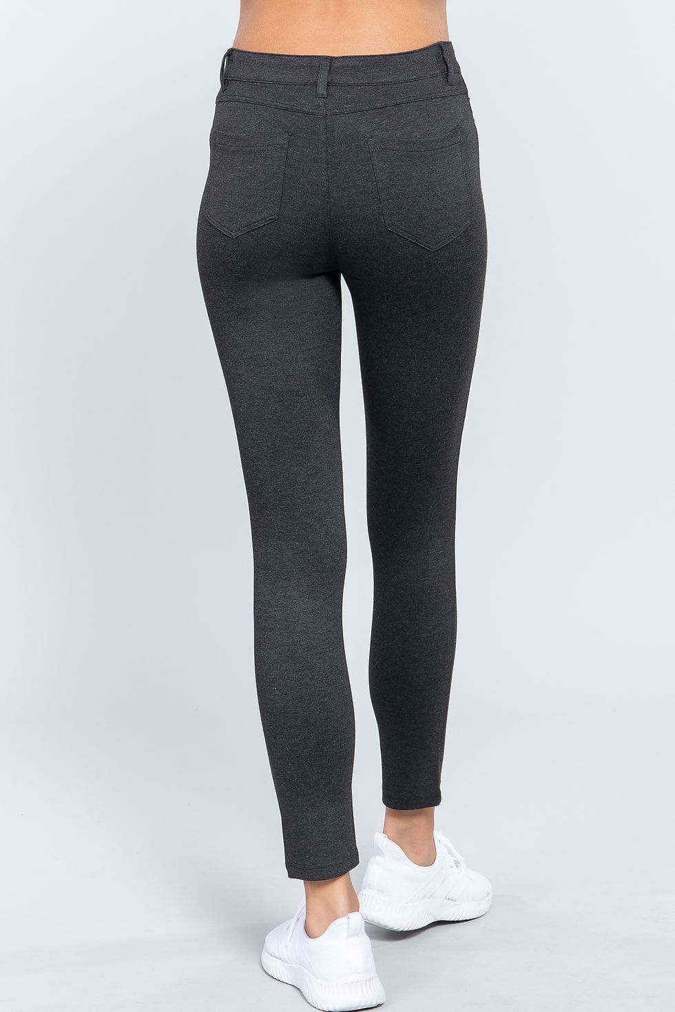 Thumbnail: 5-pockets Shape Skinny Ponte Mid-rise Pants