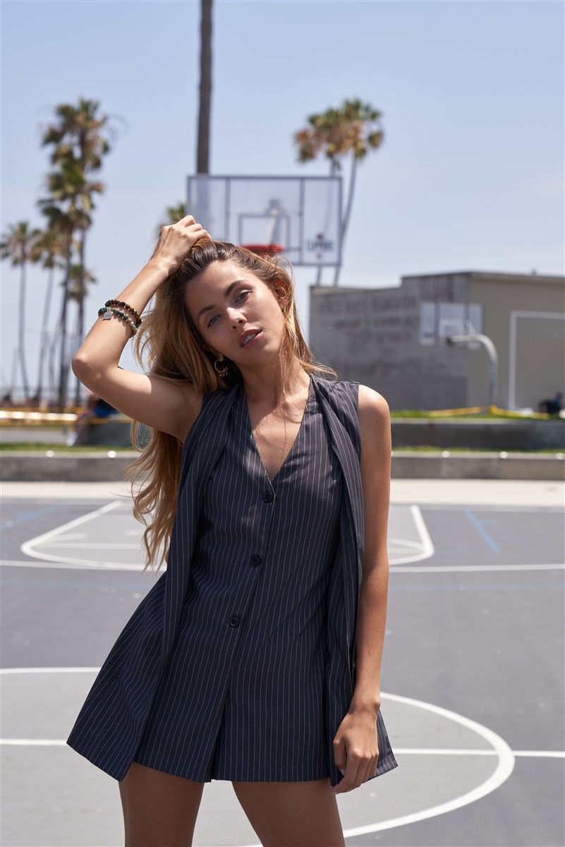 Thumbnail: Button Down Sleeveless Romper