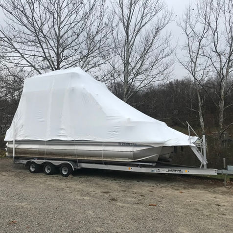 Boat prepared for long term storage