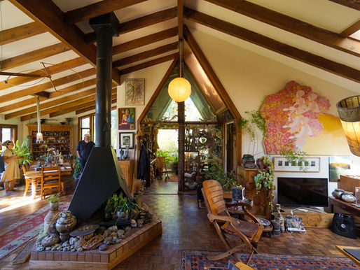 Art Gallery A-frame house
