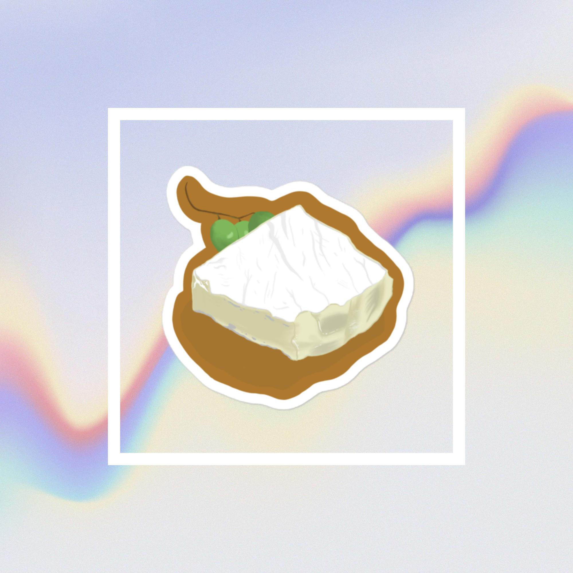 "Grapes & Brie" sticker