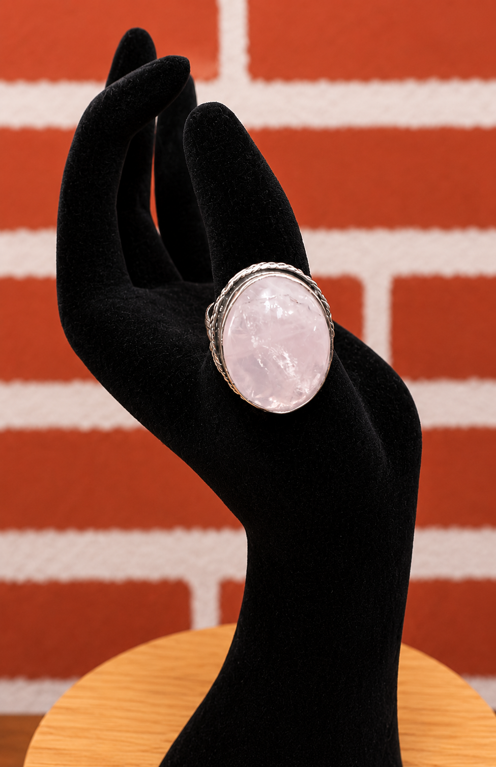 Rose Quartz Statement Ring