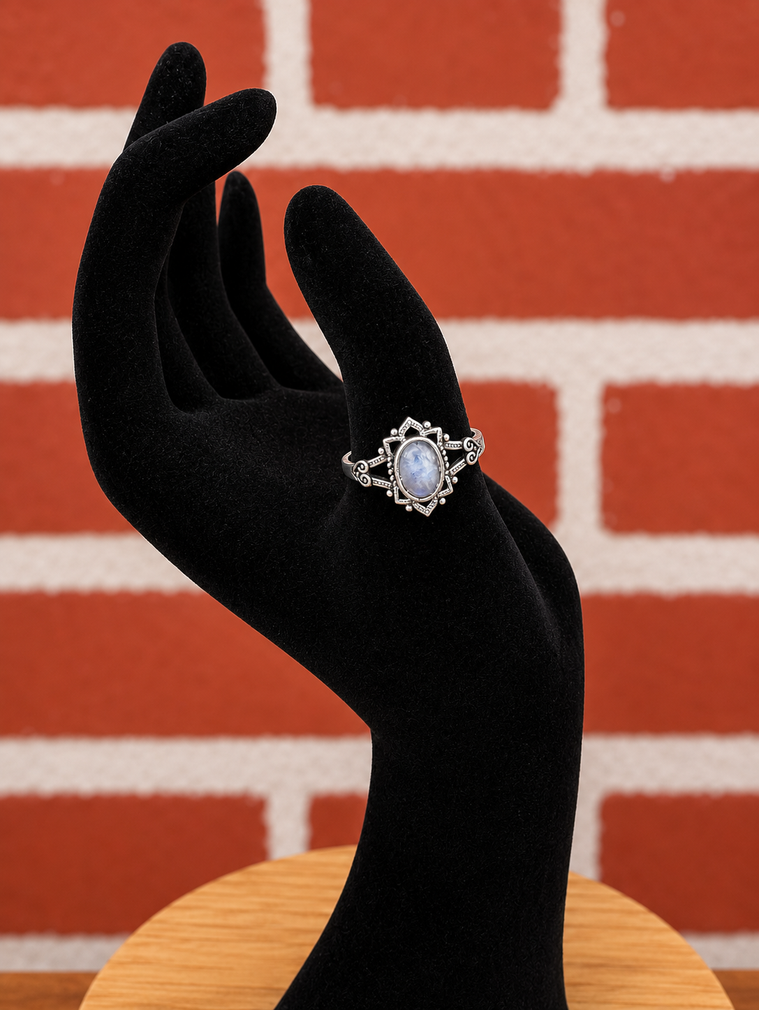 Moonstone Starburst Ring