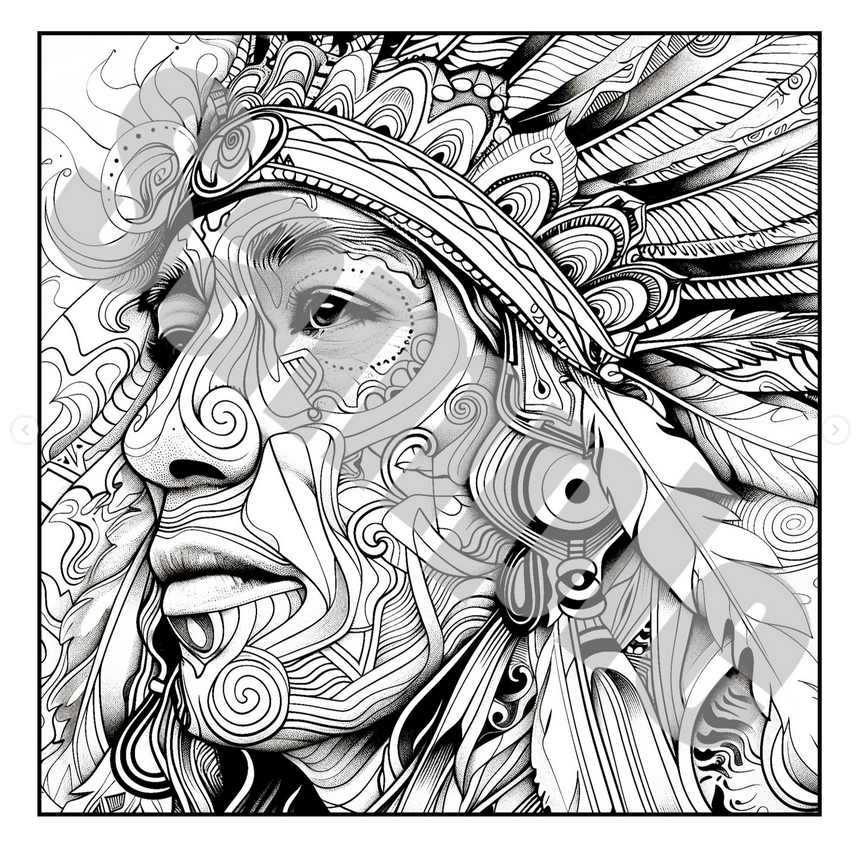 Thumbnail: Native American Coloring Book