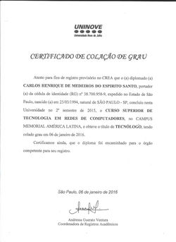 CERTIFICADO (REDES DE COMPUTADORES)