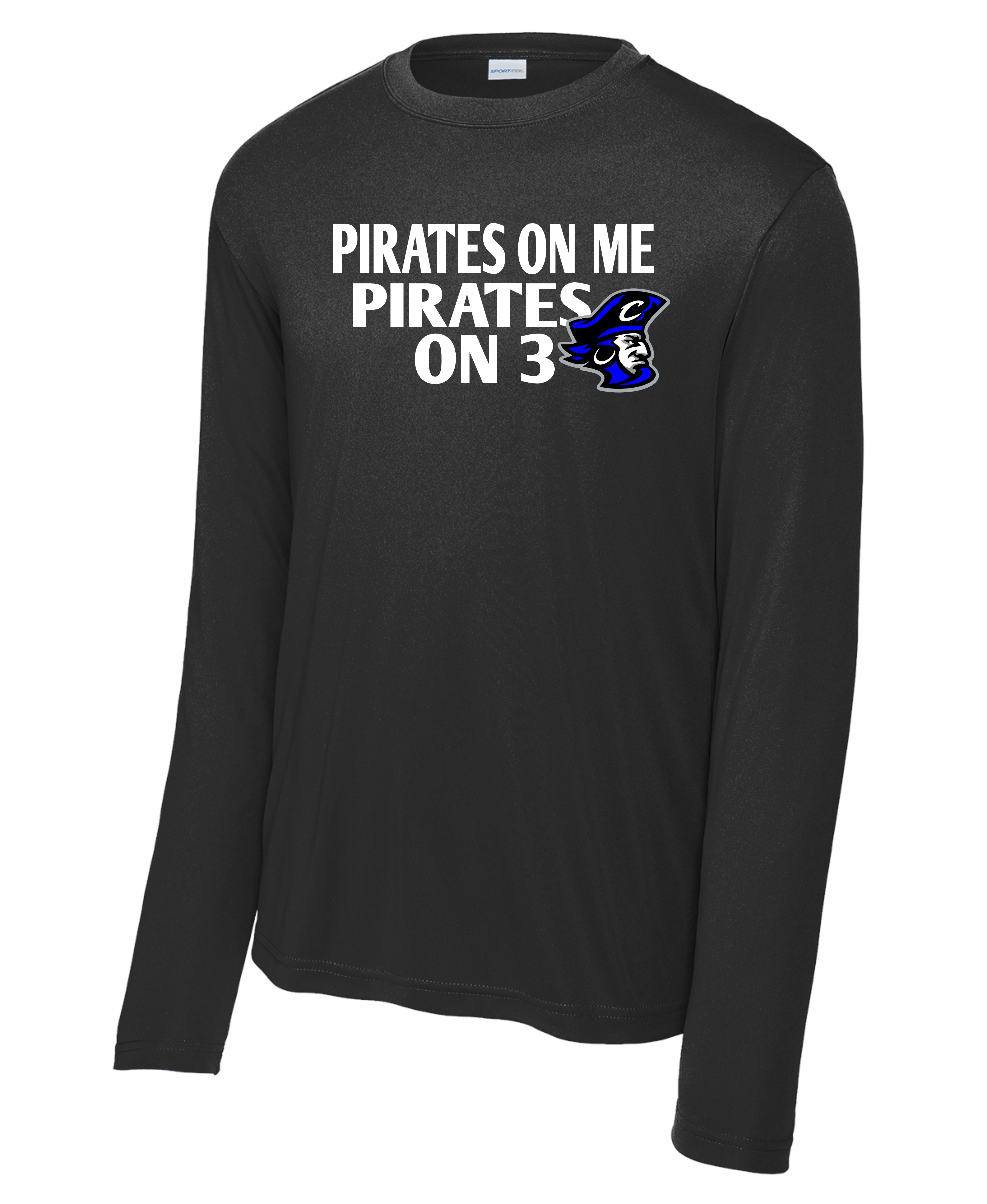 "Pirates on 3" Youth Long Sleeve Dri-Fit Tee