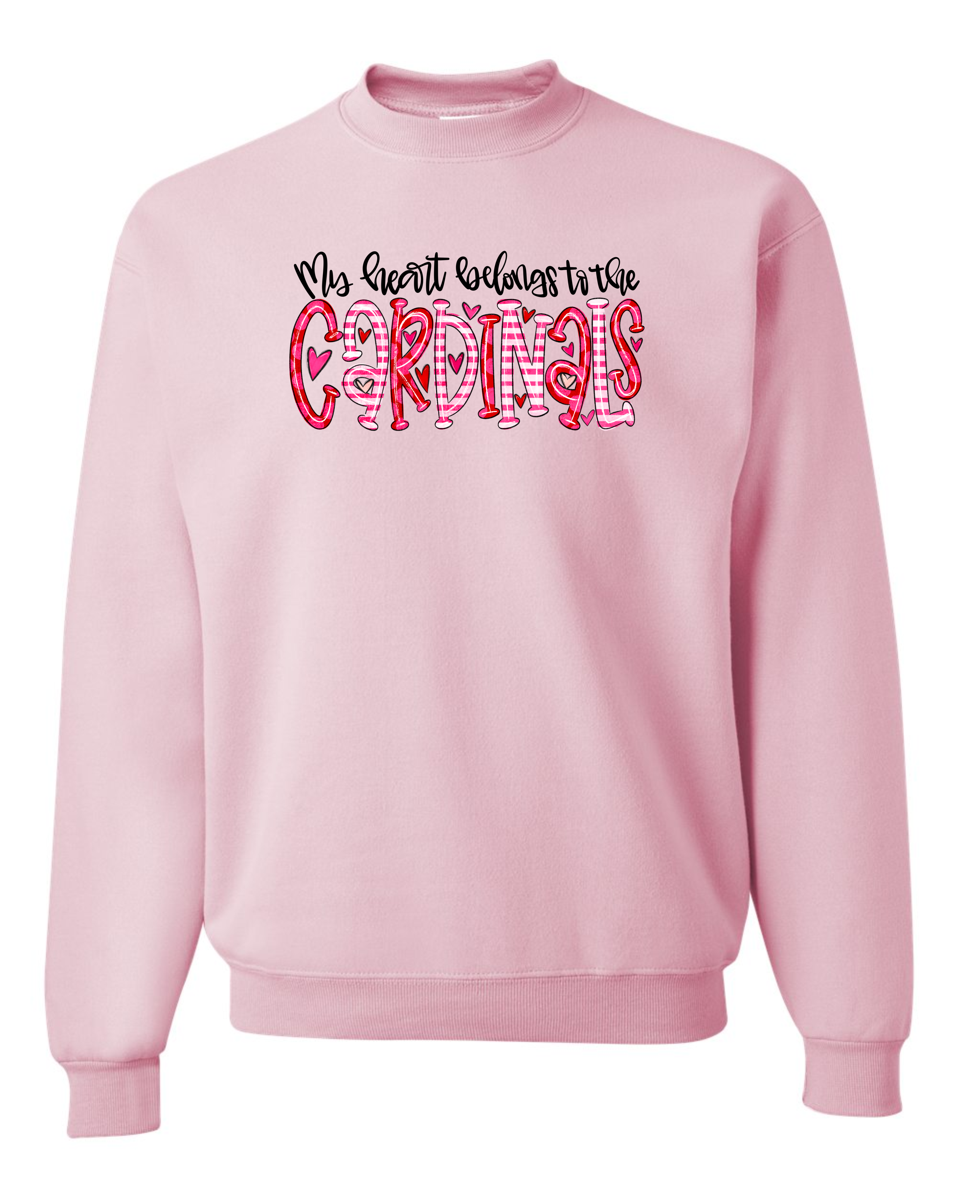 "My Heart Belongs to the Cardinals" Adult Crewneck Sweatshirt
