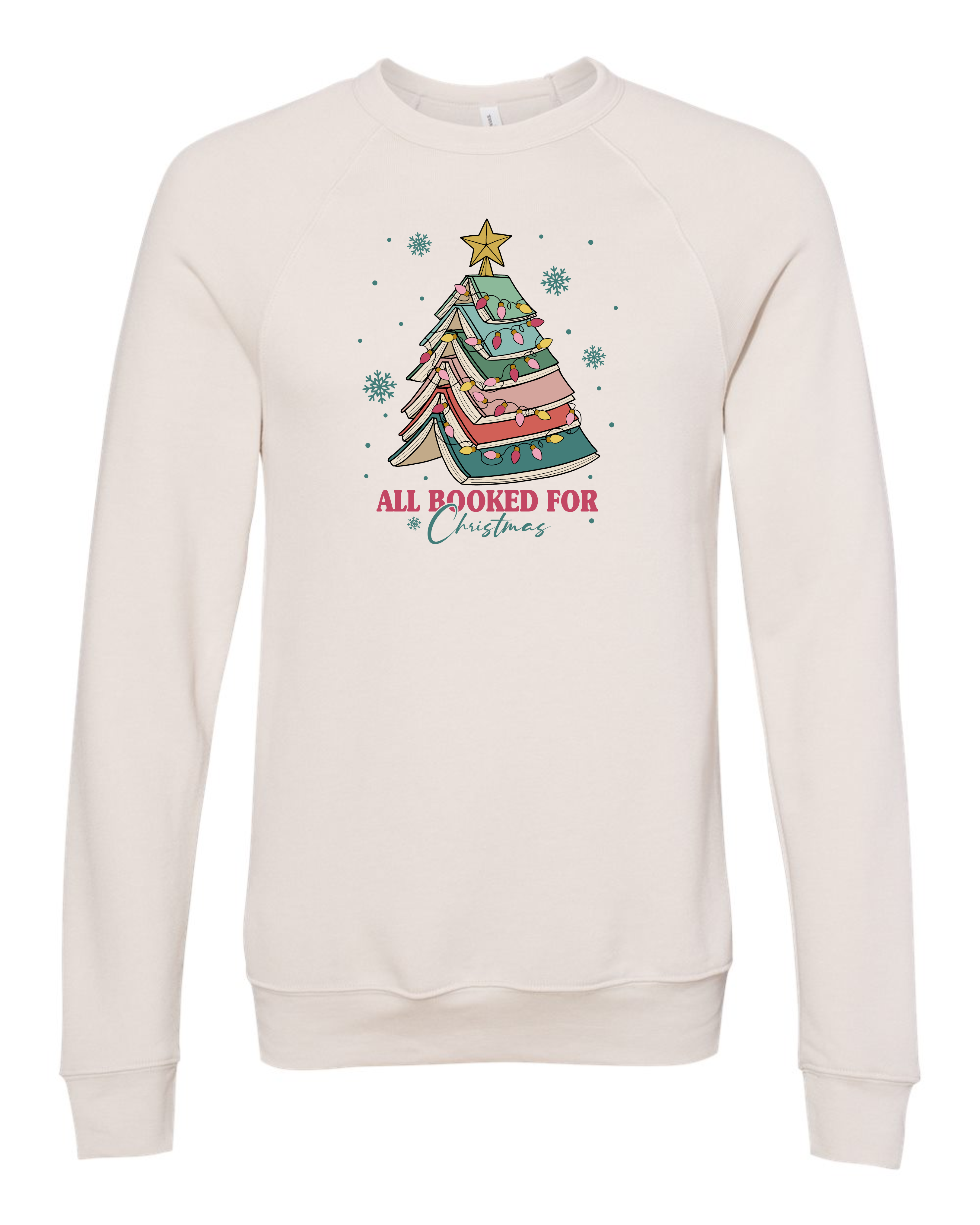 "All Booked for Christmas" Adult Crewneck Sweatshirt