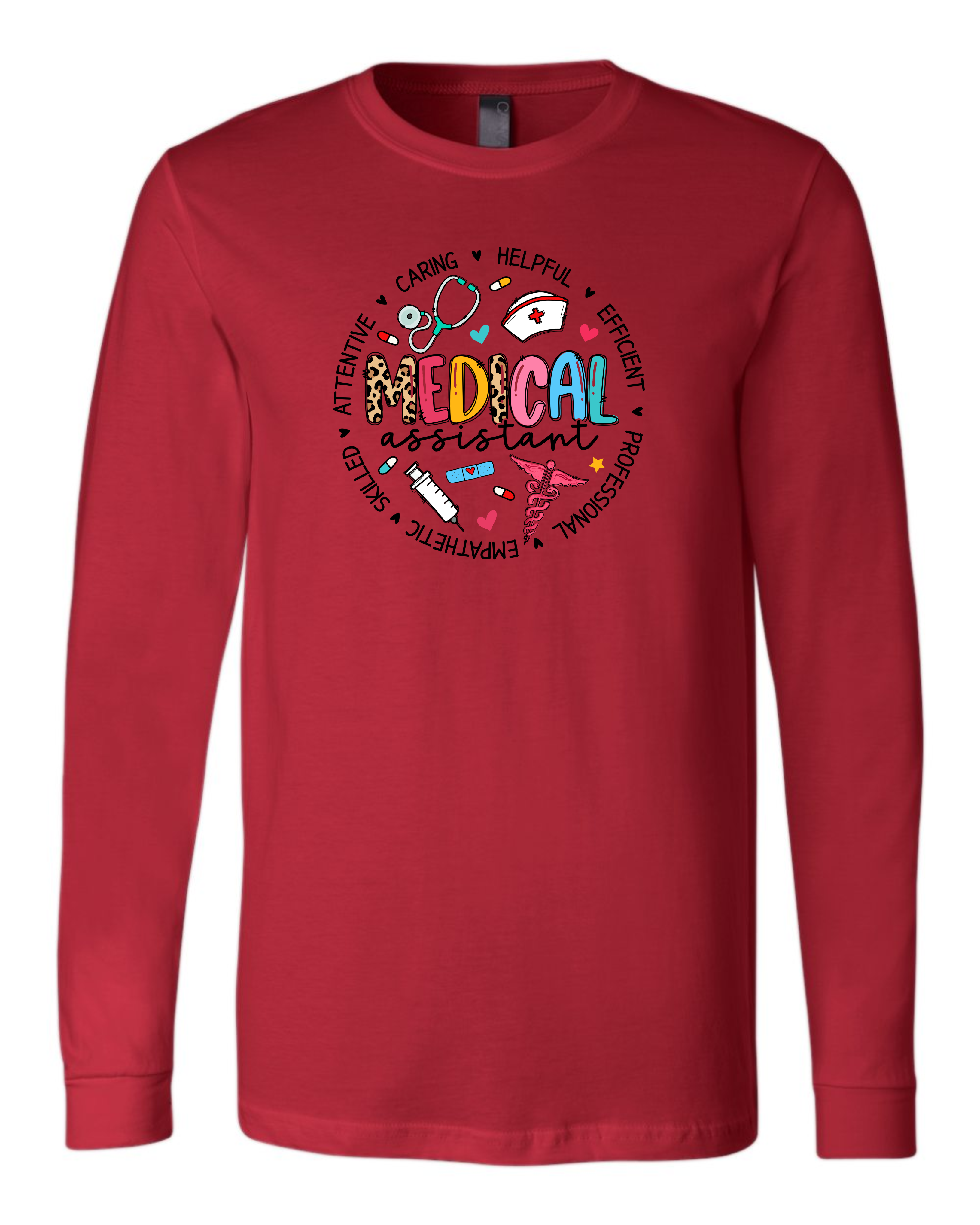 "Medical Assistant Circle" Adult Long Sleeve Tee