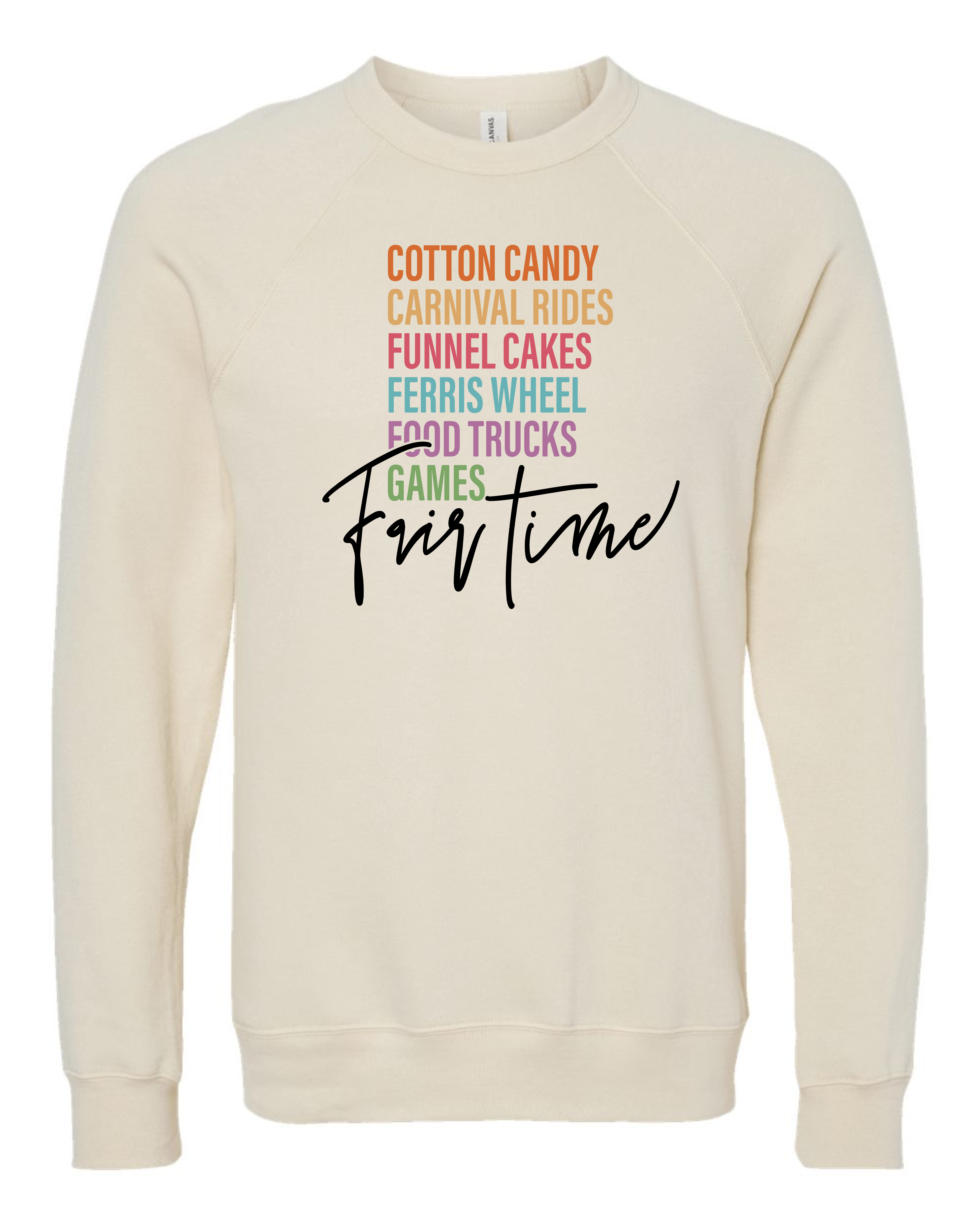 "Fair Time (Cotton Candy)" Adult Crewneck Sweatshirt