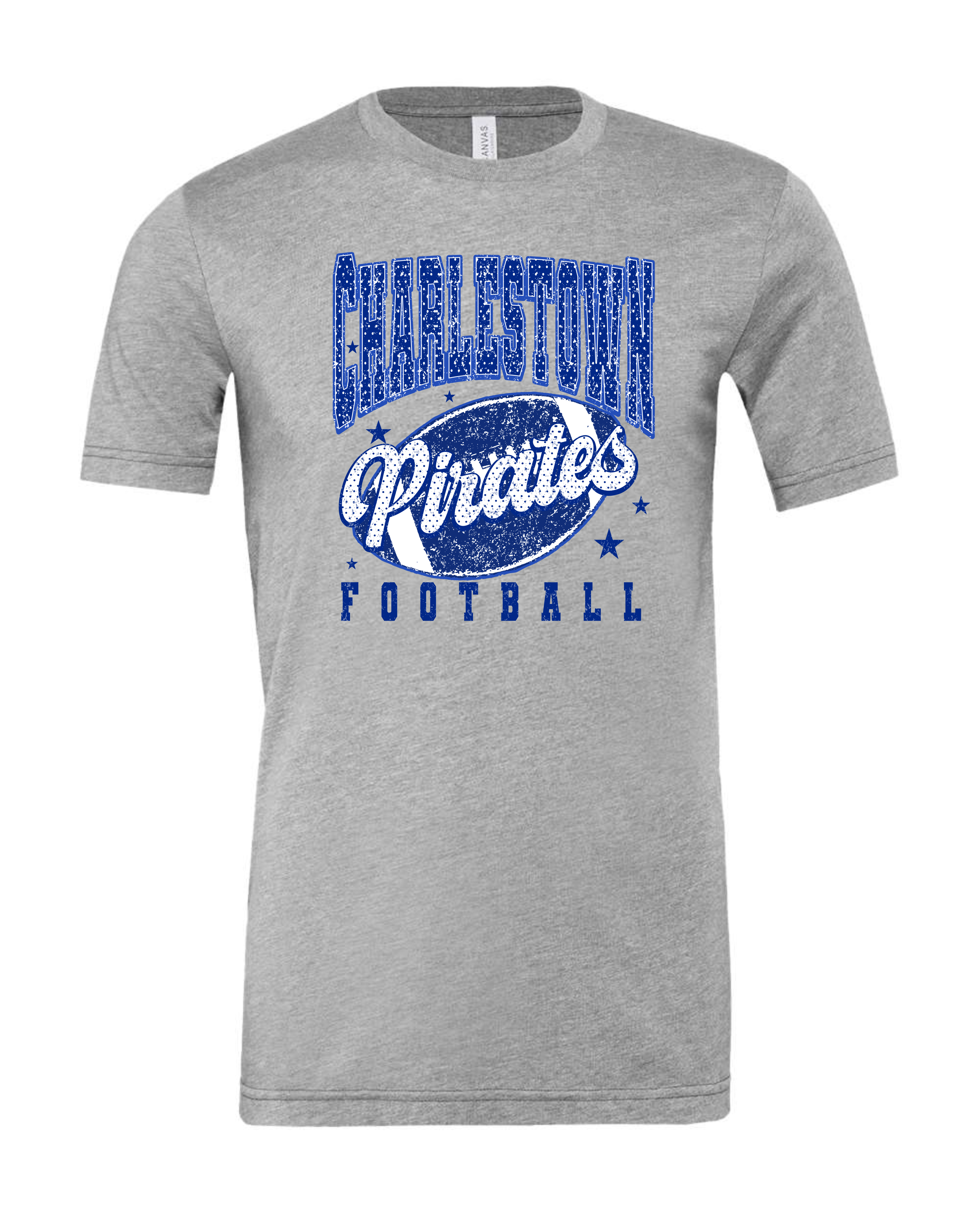 "Charlestown Pirates Football Polka Dot" Adult Short Sleeve Tee