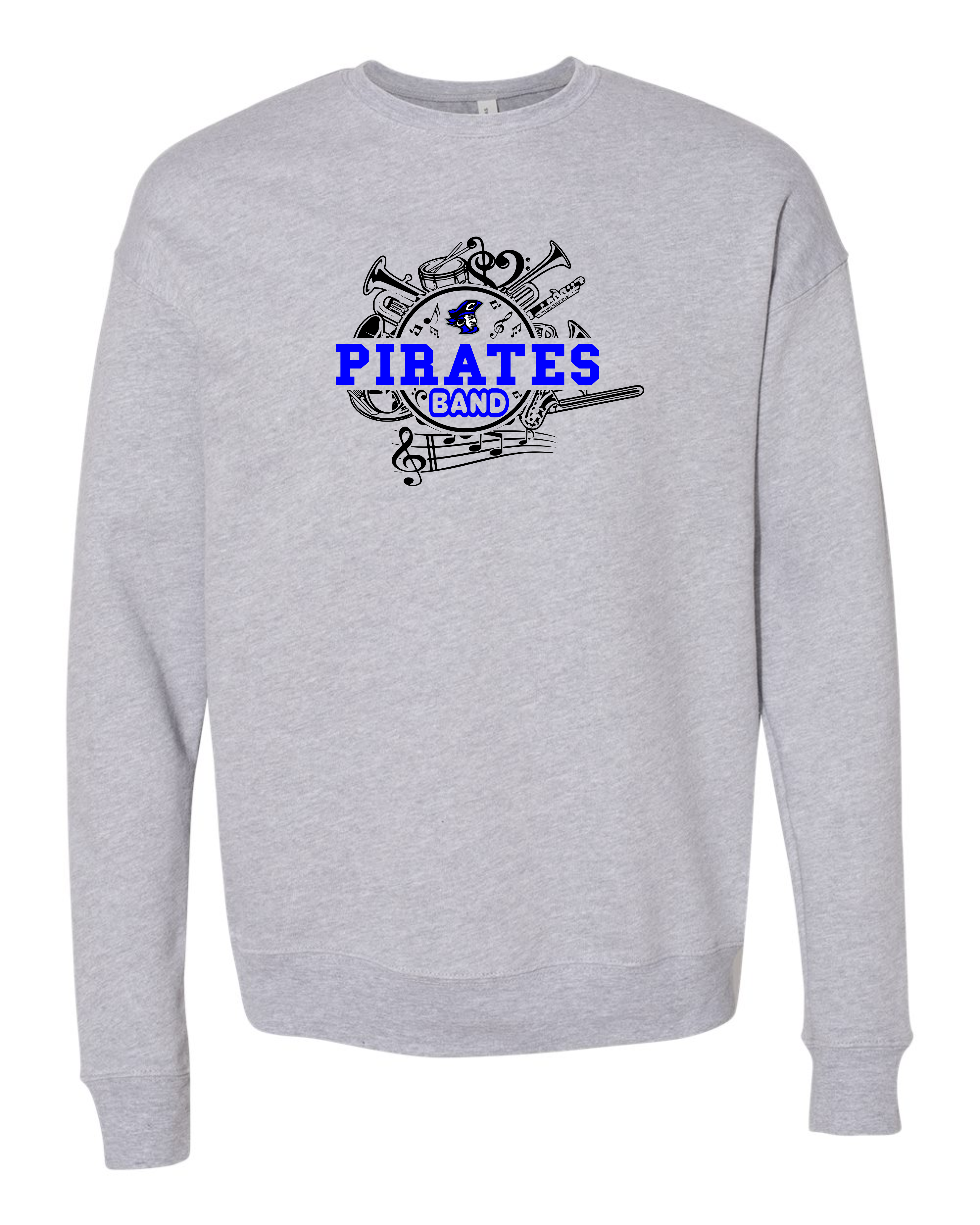 "Pirates Band with Instruments" Adult Crewneck Sweatshirt