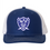 Thumbnail: "Embroidered Pirate Shield" Royal and White Richardson Snapback Hat
