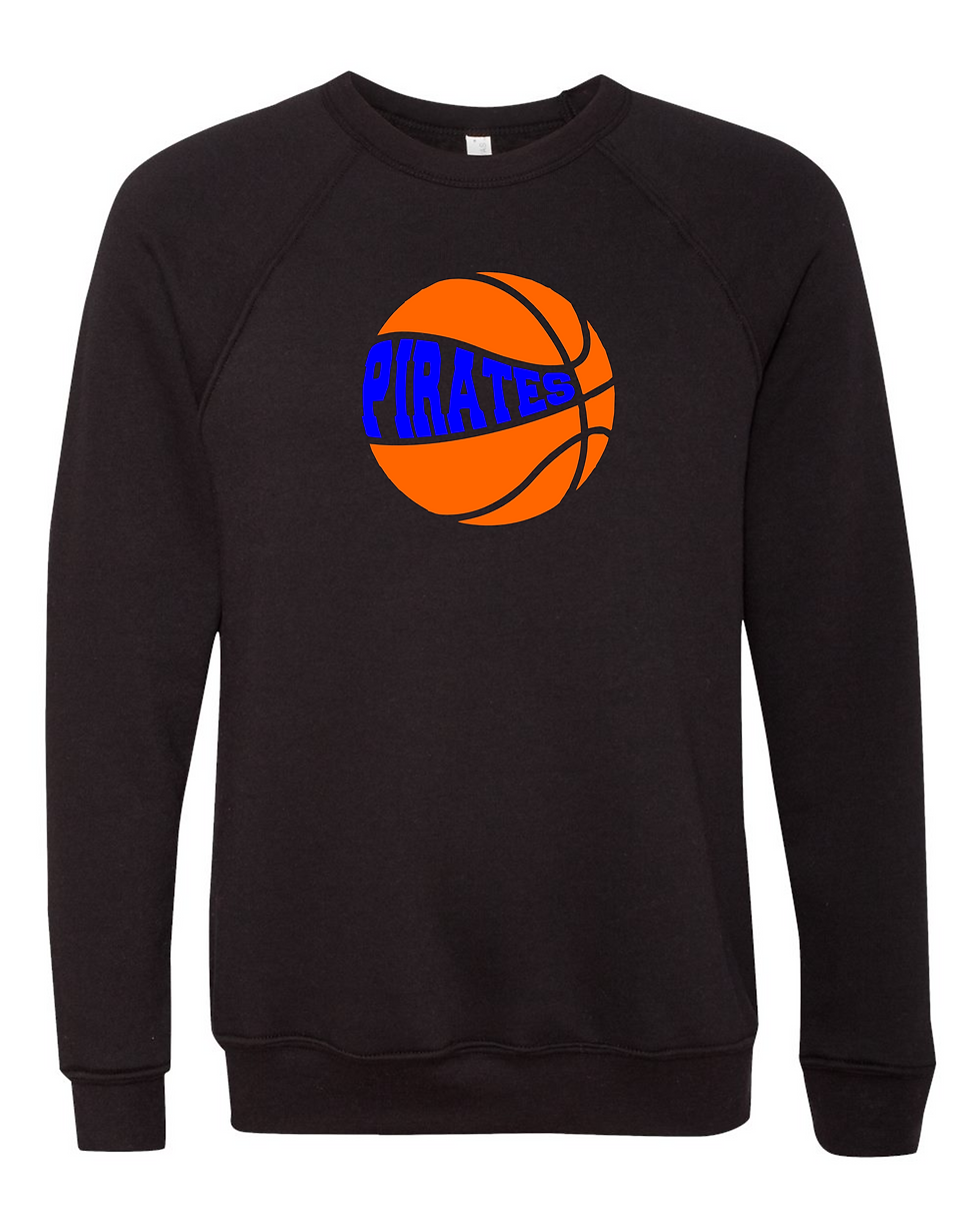 Thumbnail: "Basketball Pirates" Adult Crewneck Sweatshirt