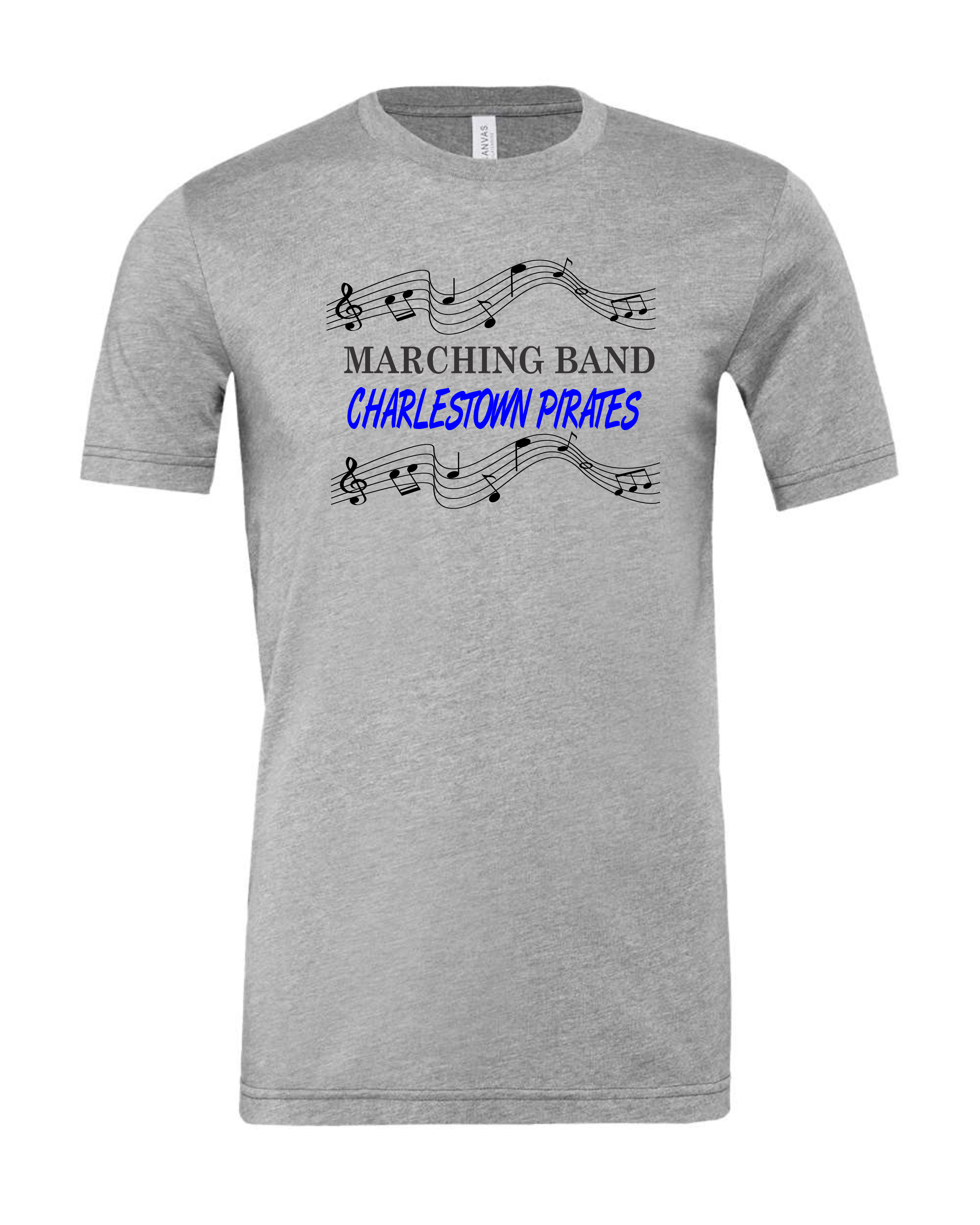"Marching Band Charlestown Pirates" Adult Short Sleeve Tee