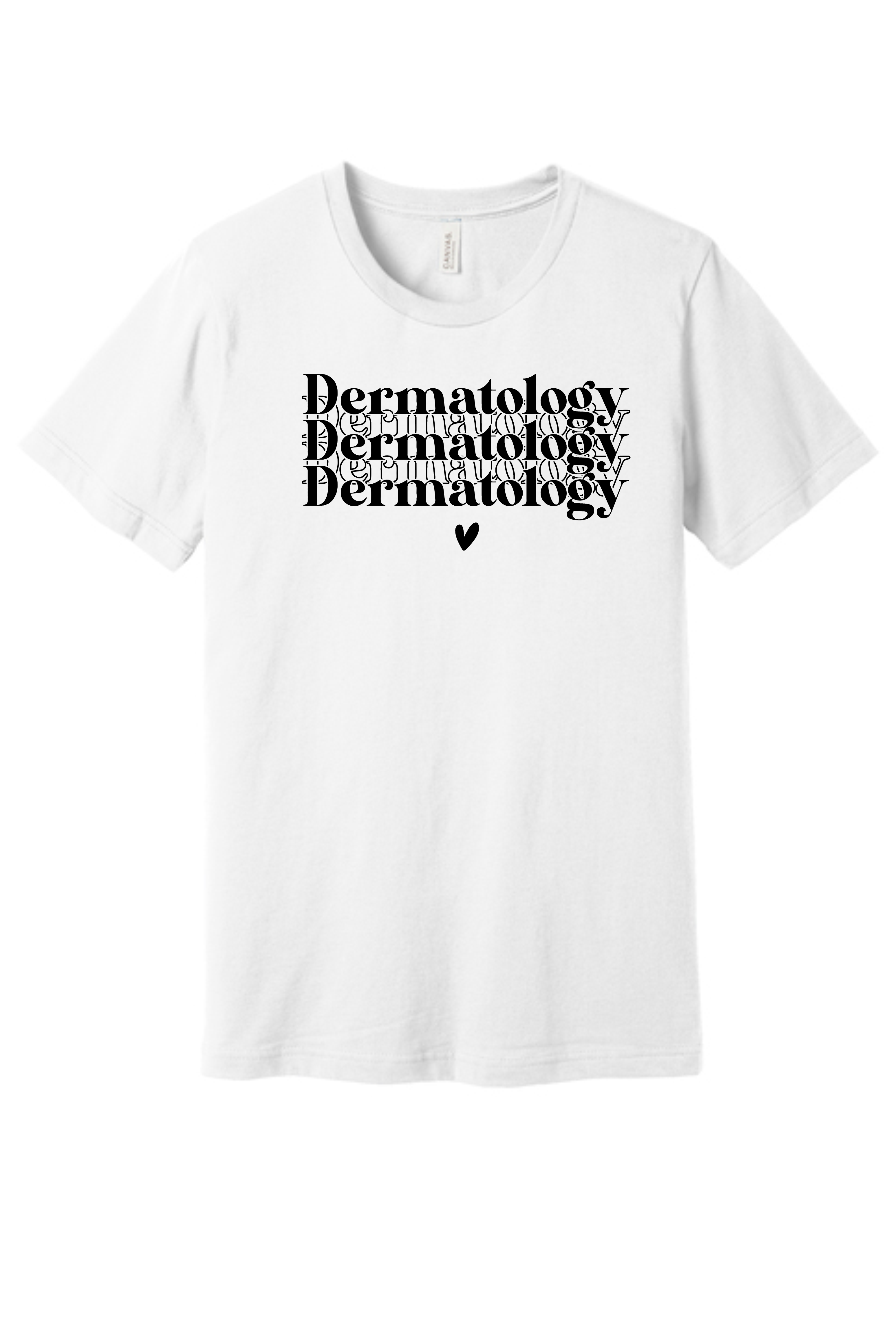 "Dermatology Repeat with Heart" Adult Short Sleeve Tee