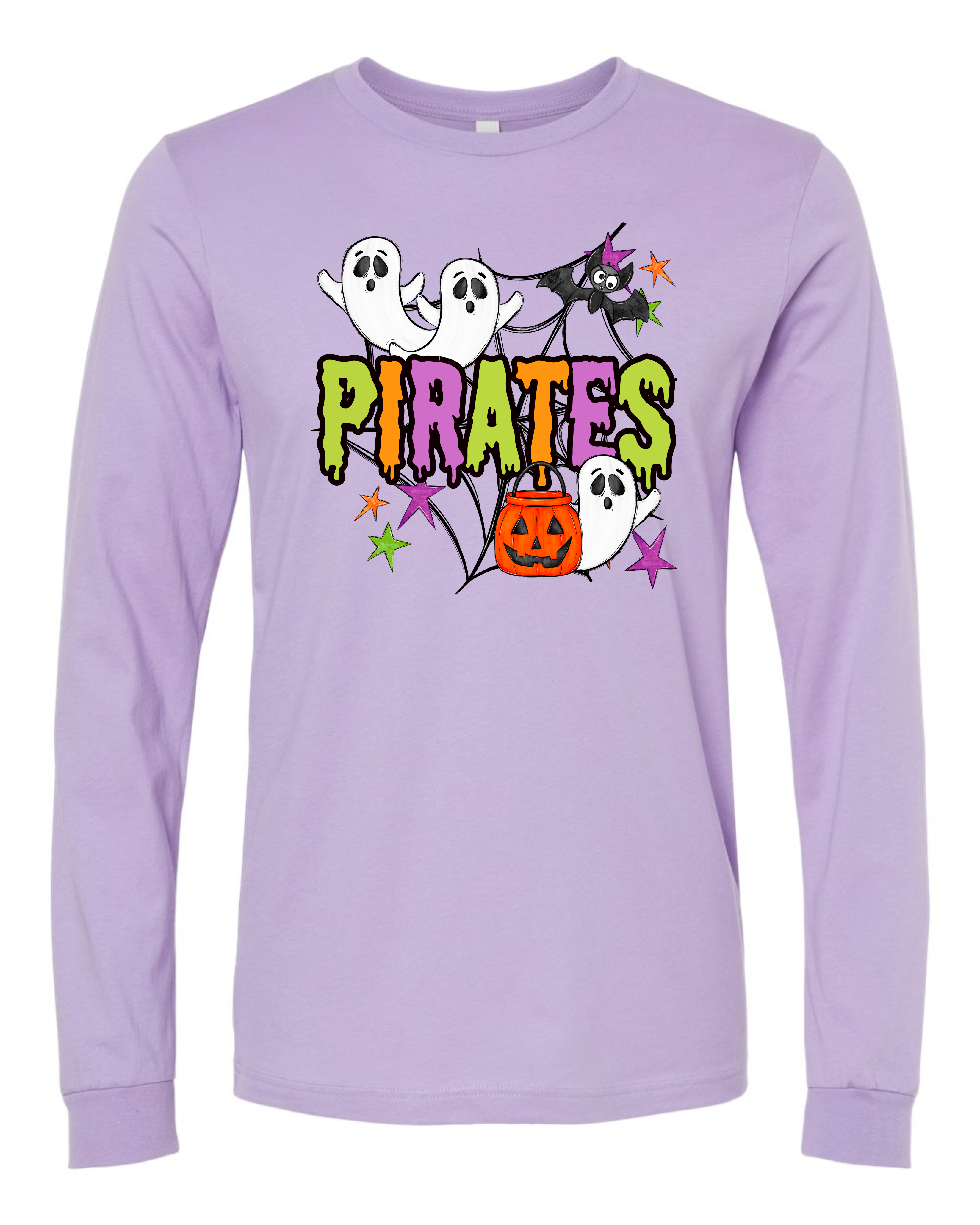 "Pirates Halloween" Adult Long Sleeve Tee