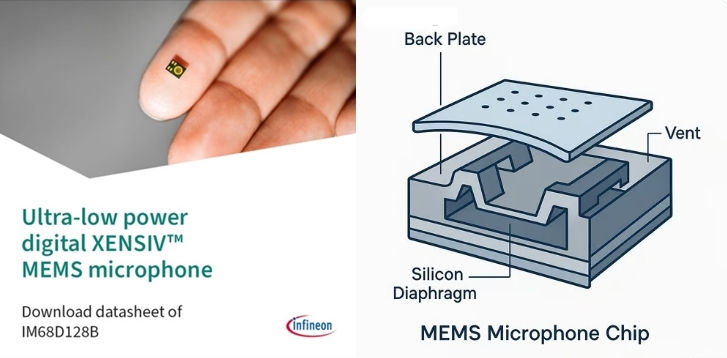 出典:infineon 最新モデルでは自己雑音 19dBAを誇る