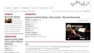 ネット時代の出版の形　Nimrod Borenstein作曲作品　to 藤井亜紀さん