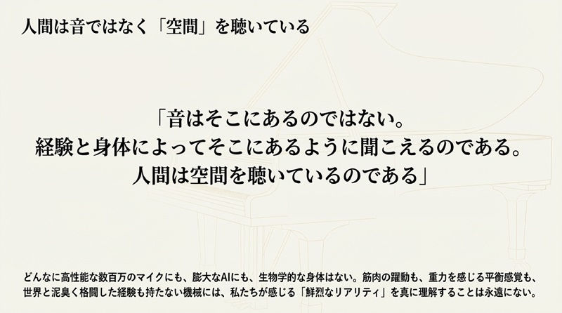 人間は空間を聴いている