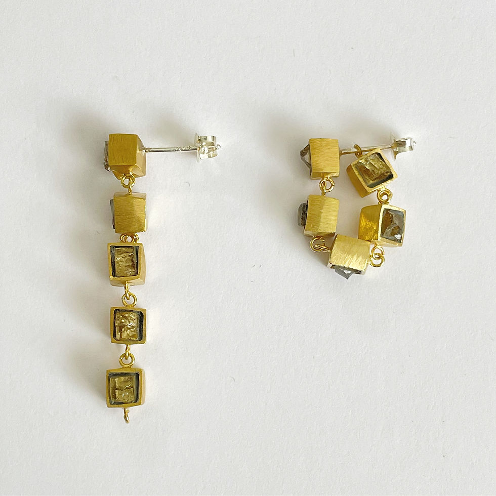 サムネイル： Mosaic Earrings - Window | Brass