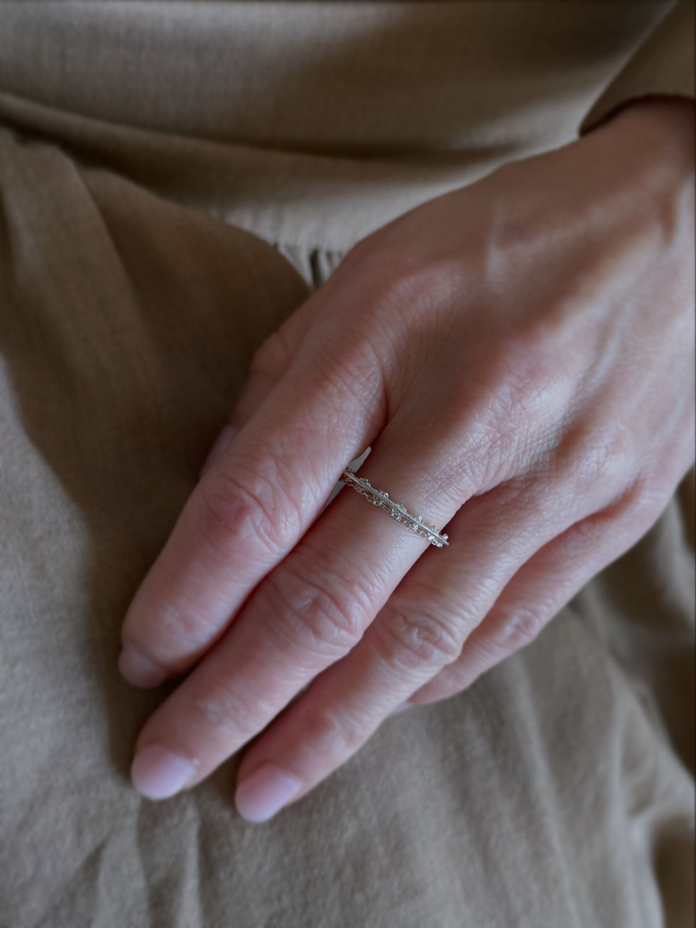 サムネイル： Chain Stitch Ring - Silver