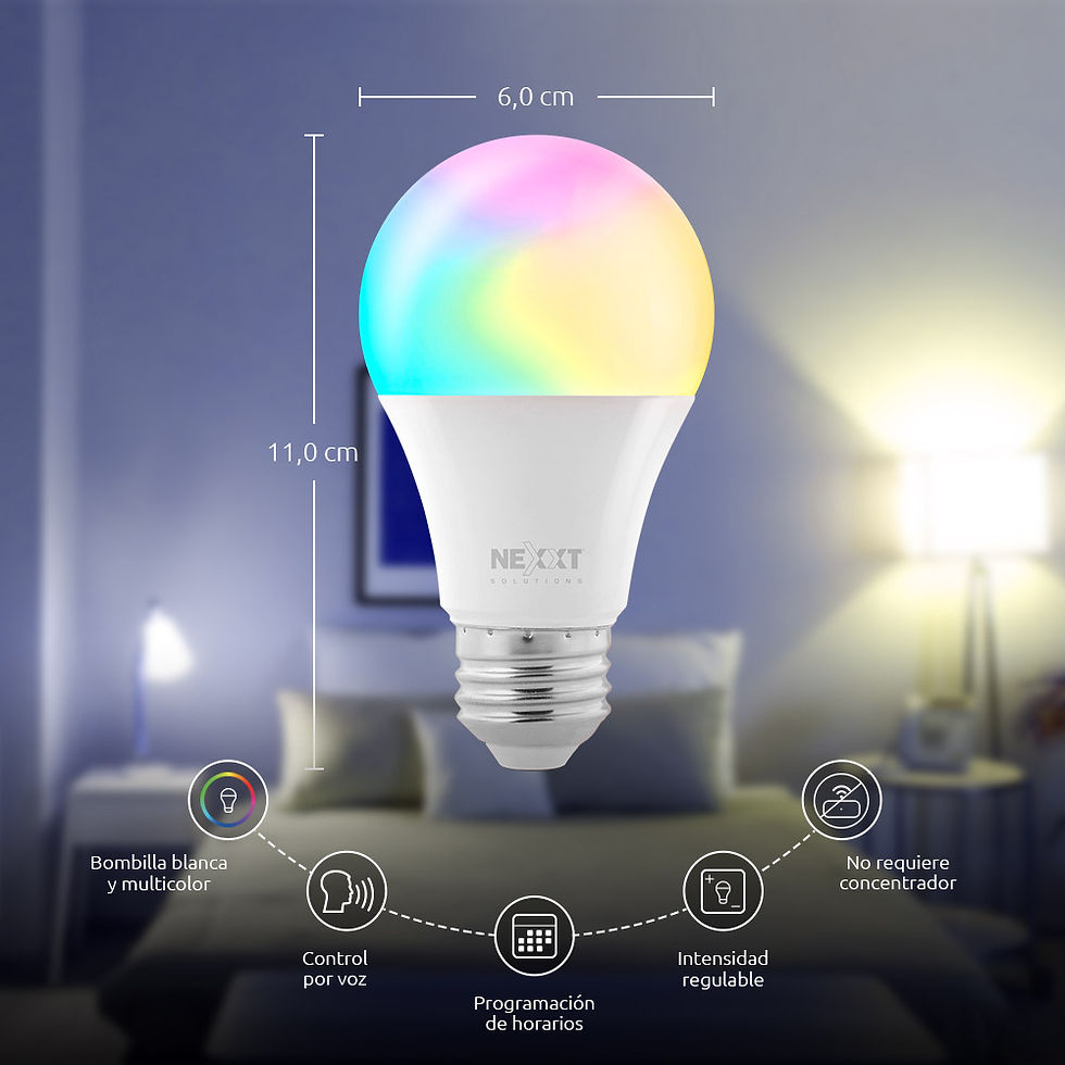 Miniatura: Bombillos NEXXT LED Inteligente Wi-Fi 110V 4 Und Multicolor