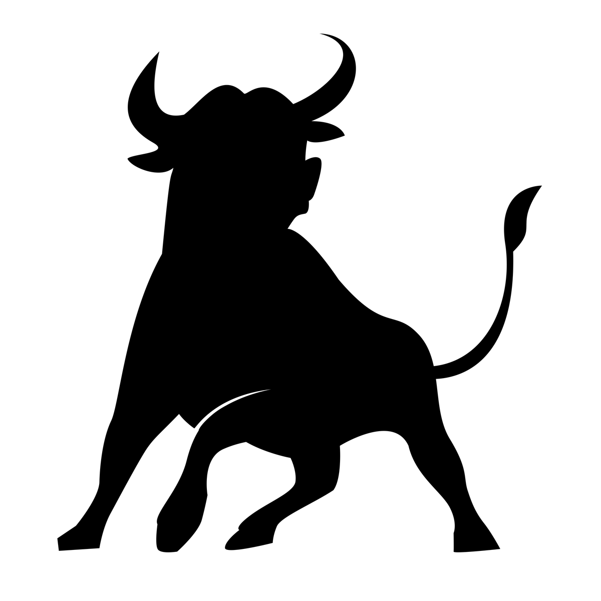 —Pngtree—black bull looking back silhouette_5569956.png