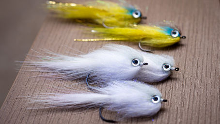 A batch of Glimmer Minnows tied up and ready.