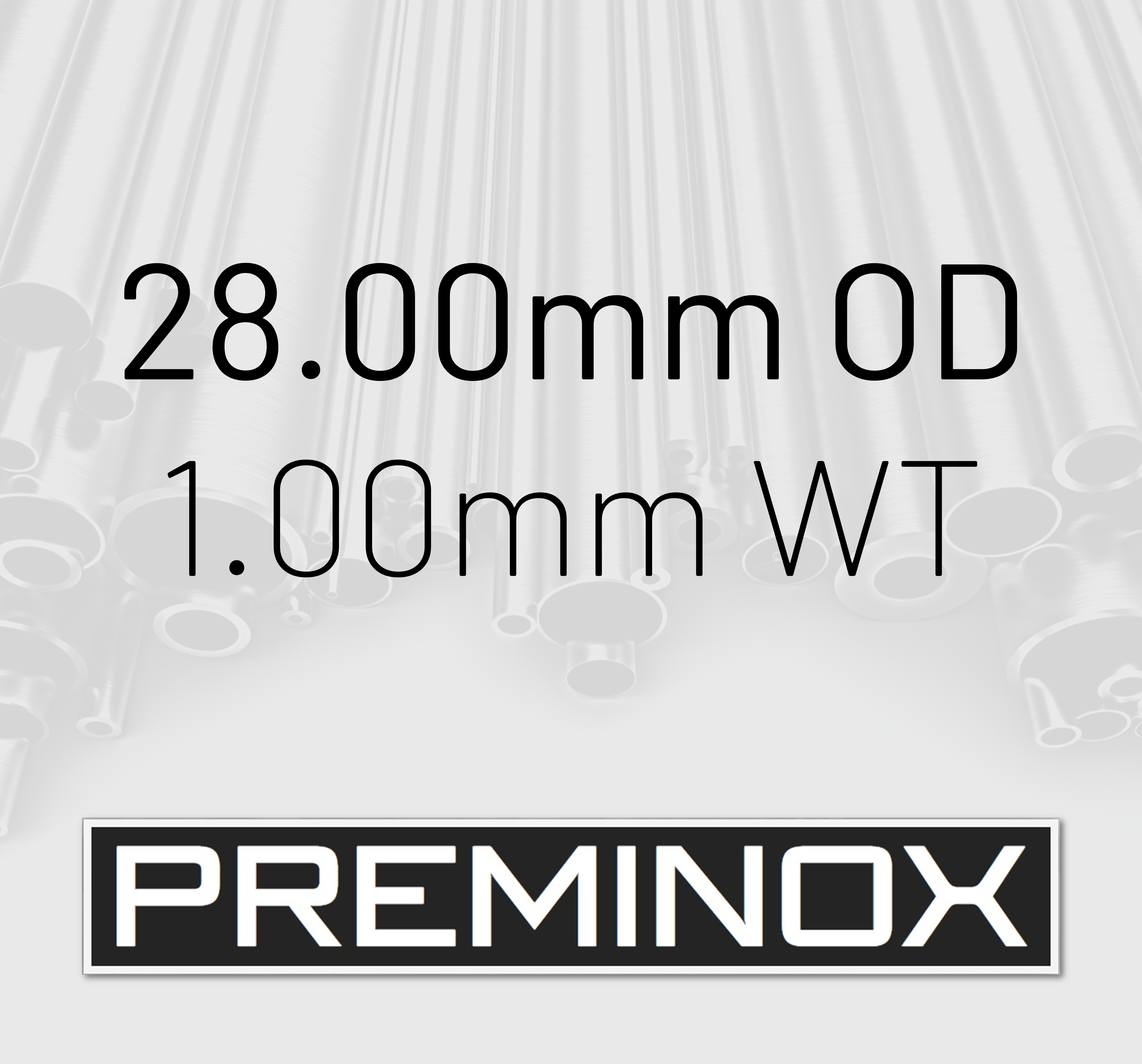 28.00mm OD x 1.00mm WT Stainless Steel Welded Tube 1.4404/316L