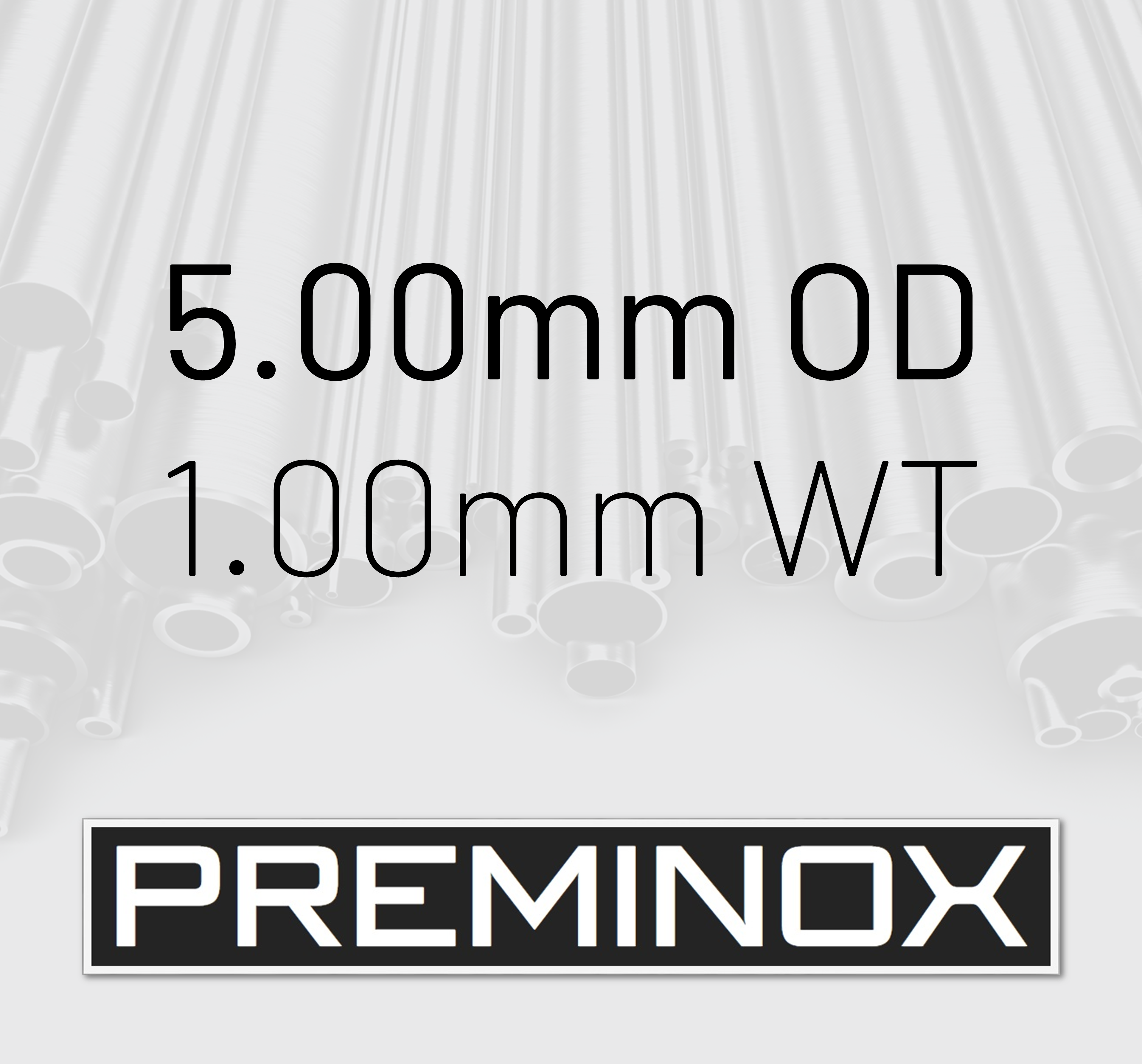 5.00mm OD x 1.00mm WT Seamless Stainless Steel Tube 316L