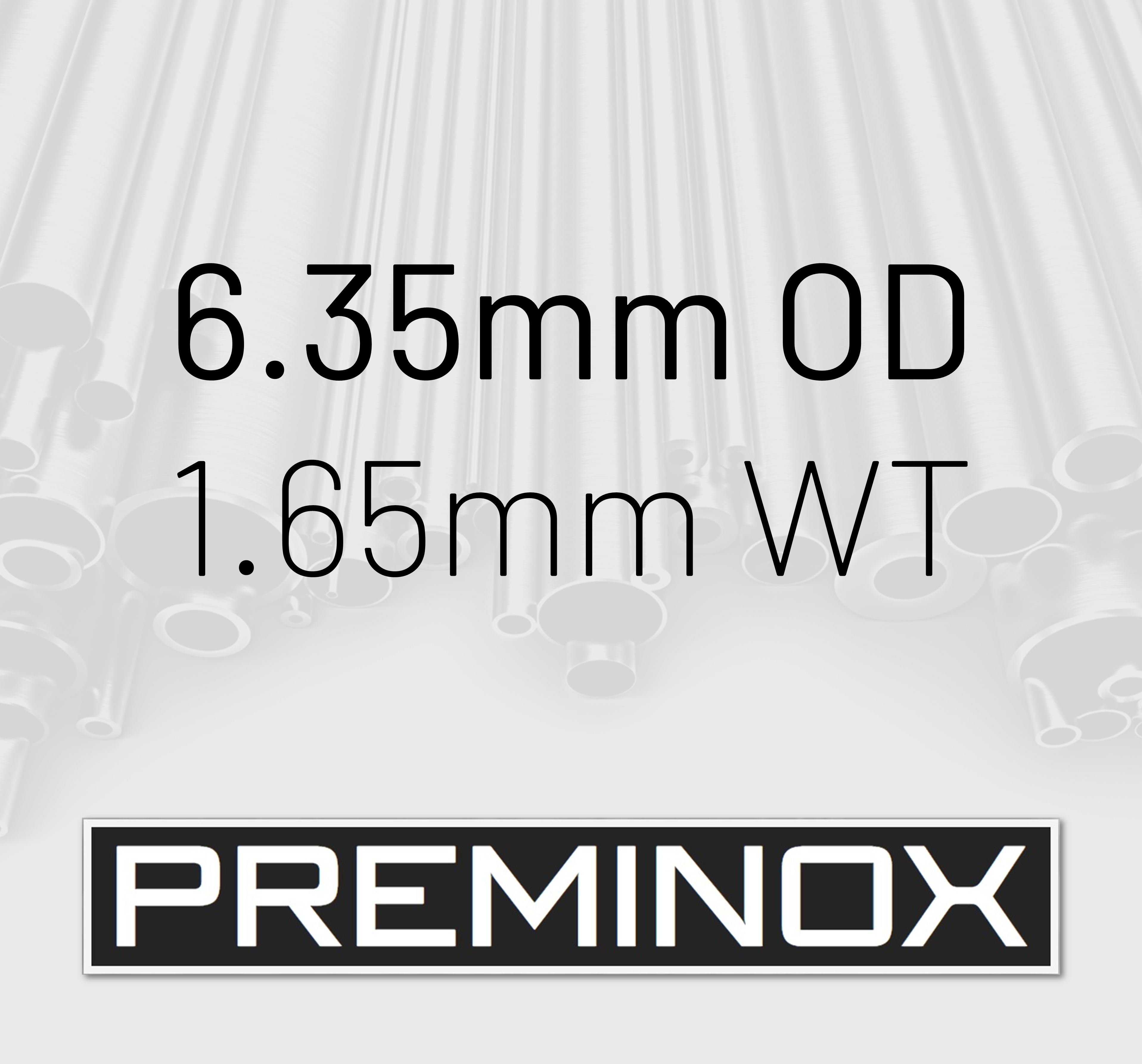 6.35mm OD x 1.65mm WT Seamless Stainless Steel Tube 316L