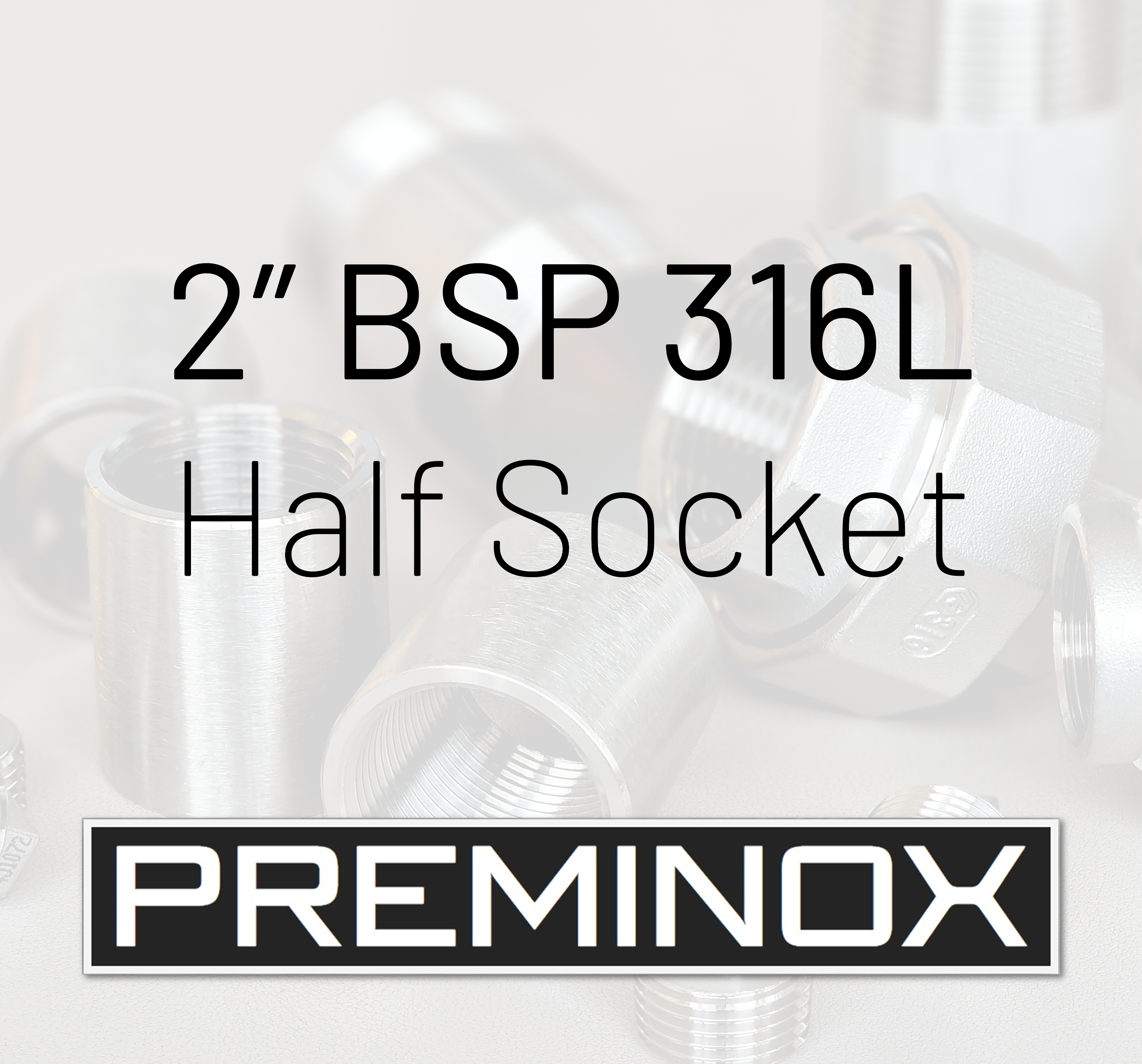 2" Stainless Steel 150lb BSP Half Socket  x 26mm 316/L