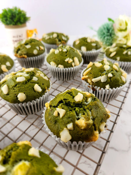 Uji Matcha White Chocolate Muffins