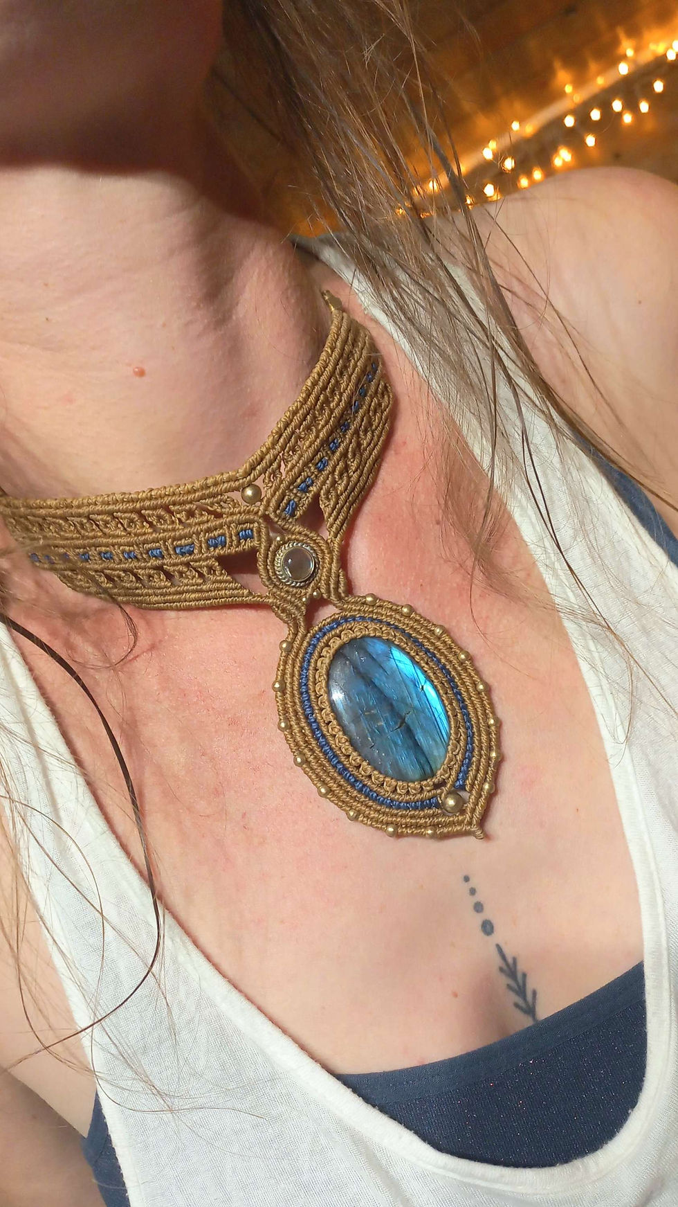 Thumbnail: Collier plastron labradorite
